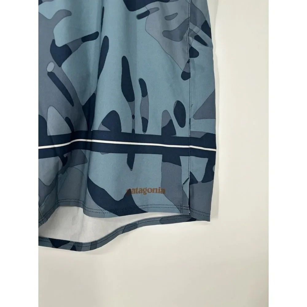 Patagonia Stretch Planing Board Shorts Zip Pocket Drawstring Camo 9